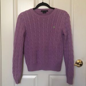 Ralph Lauren cable-knit sweater (lavender)